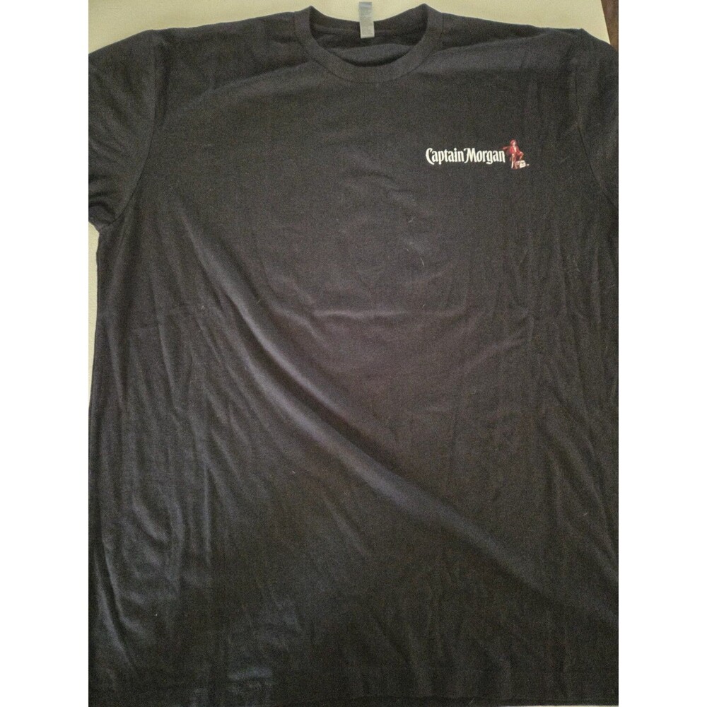 Captain Morgan Rum T-Shirt Mens XL Black Follow The Captain Graphic Tee Short...